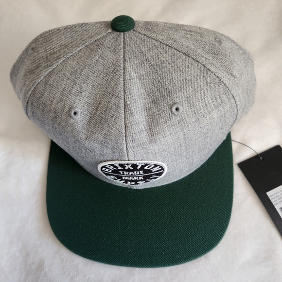 Brixton Oath III Snapback Hat Cap Heather Grey/Spruce Green One Size NWT - Picture 3 of 6